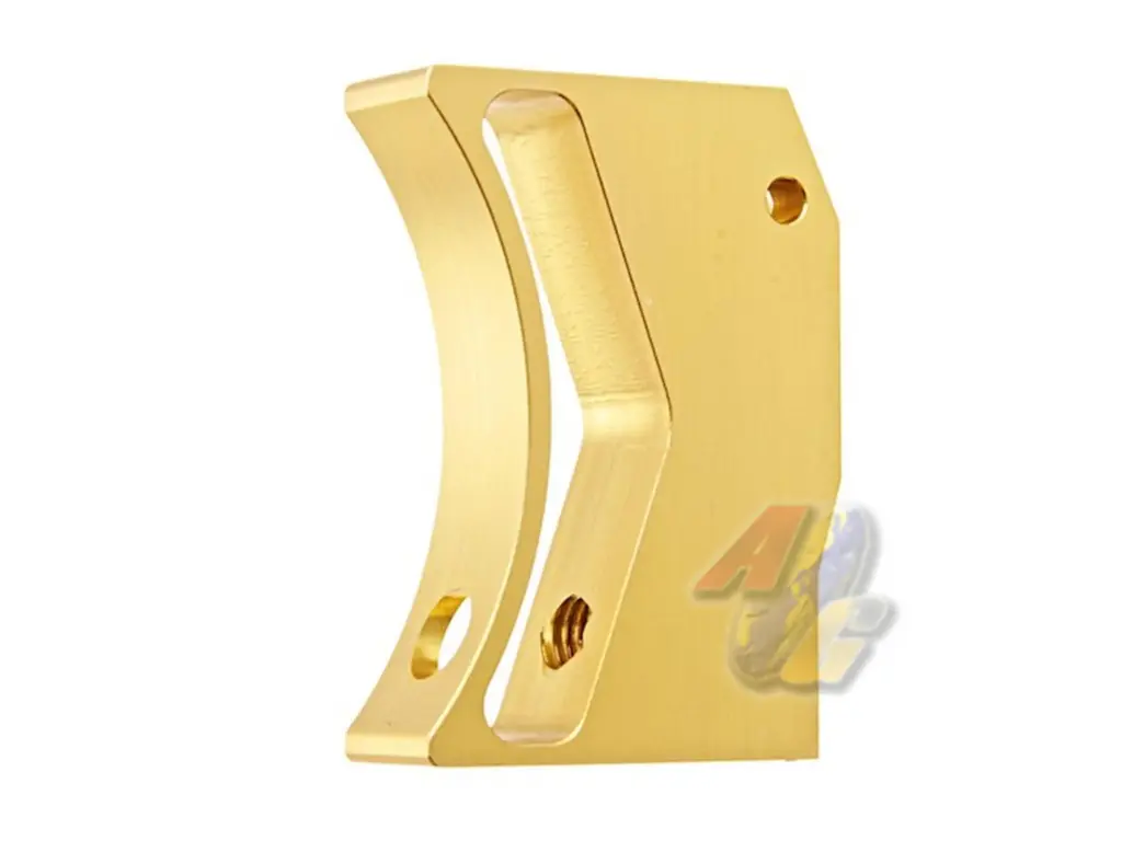 Revanchist Airsoft Aluminium Curved Adjustable Trigger for Tokyo Marui Hi-Capa Series GBB (Type D) (Gold)