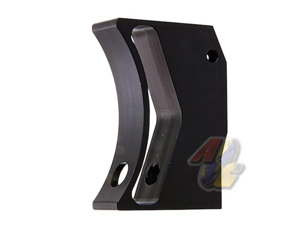 Revanchist Airsoft Aluminium Curved Adjustable Trigger for Tokyo Marui Hi-Capa Series GBB (Type D) (Black)