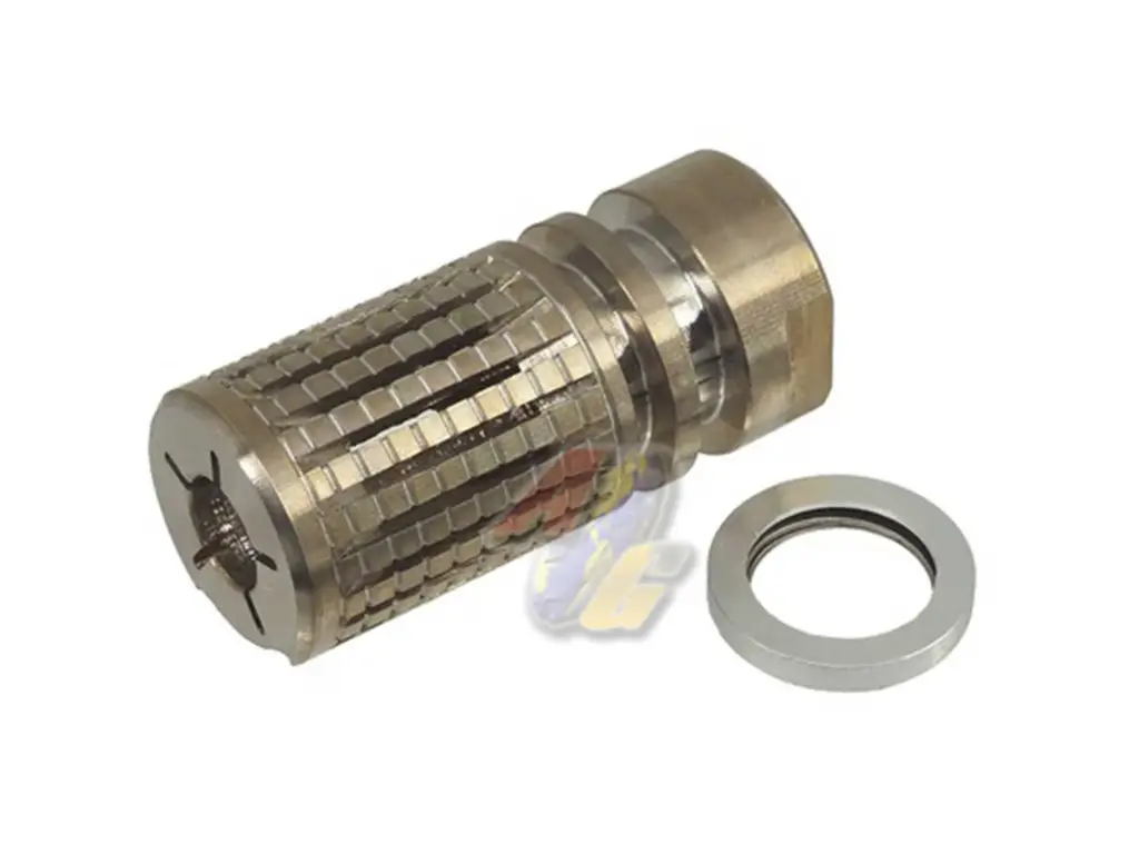 5KU Stainless KAC PDW Style Airsoft Muzzle Brake (14mm-)