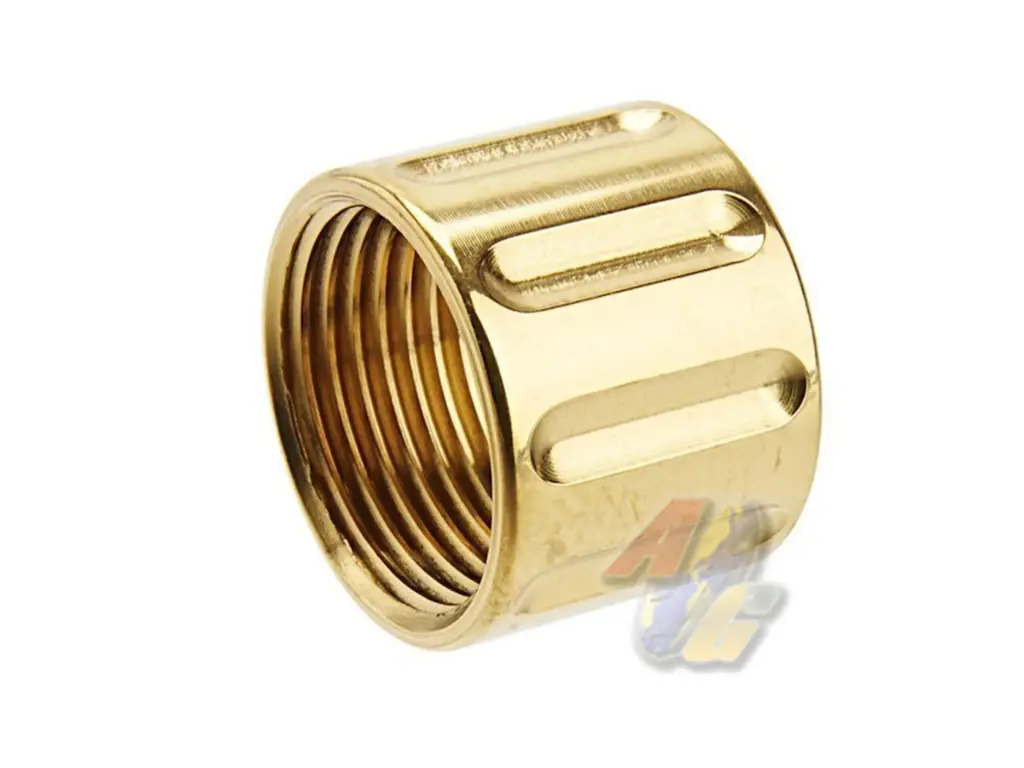 5KU Vertical Knurling Thread Protector ( 14mm-/ Gold )