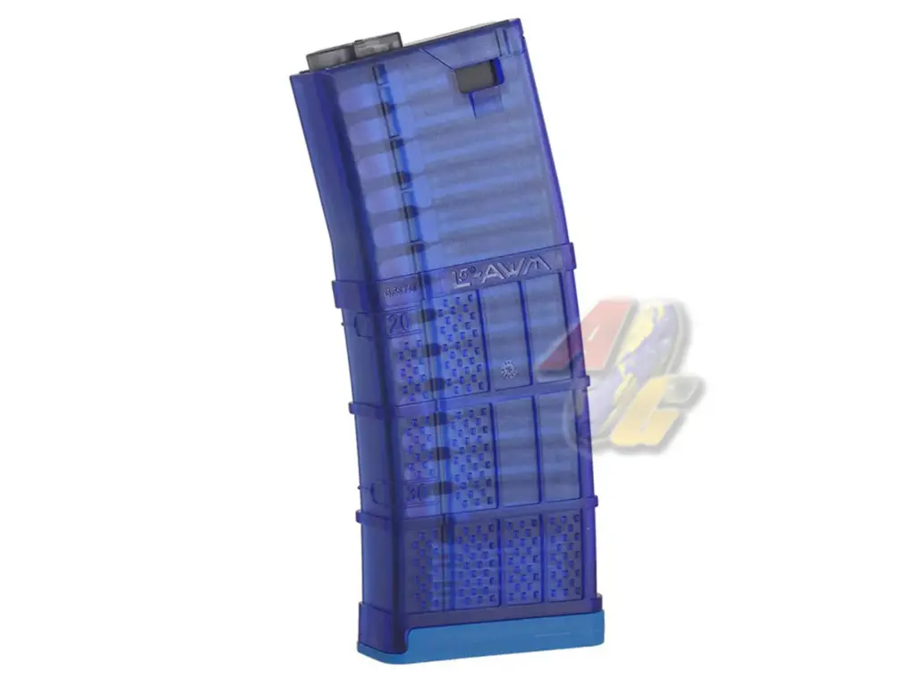 EMG 180 Rounds Lancer L5AWM .5.56 Magazine for M4/ M16 AEG Series (Blue) (by CYMA)
