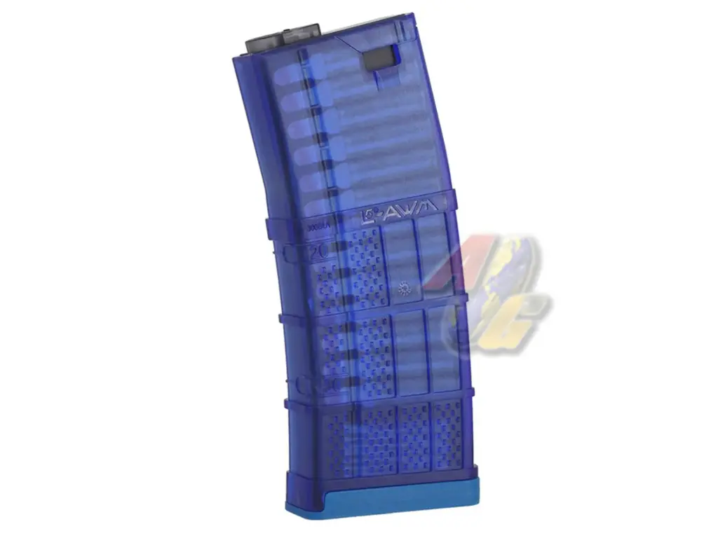 EMG 180 Rounds Lancer L5AWM .300BLK Magazine for M4/ M16 AEG Series (Blue) (by CYMA)