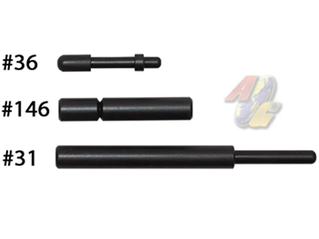 Wii Tech CNC Steel Trigger Box Pins for Tokyo Marui M4 MWS GBB Series (#31 #36 #146)