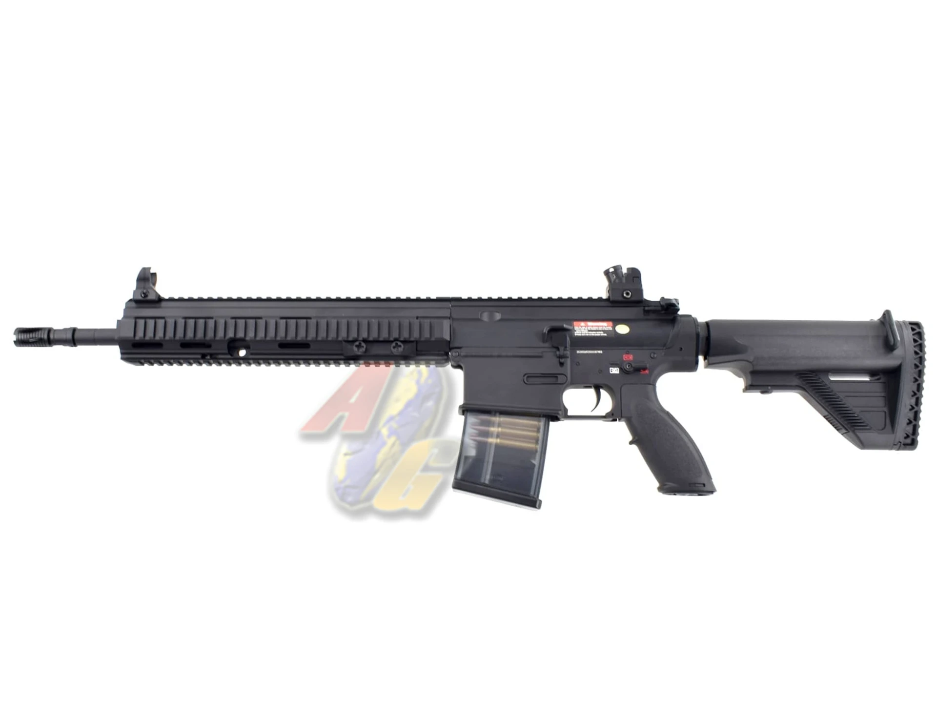 Golden Eagle 417 Full Metal AEG with Mosfet - 70 Rounds Mid-Cap MAG - Black