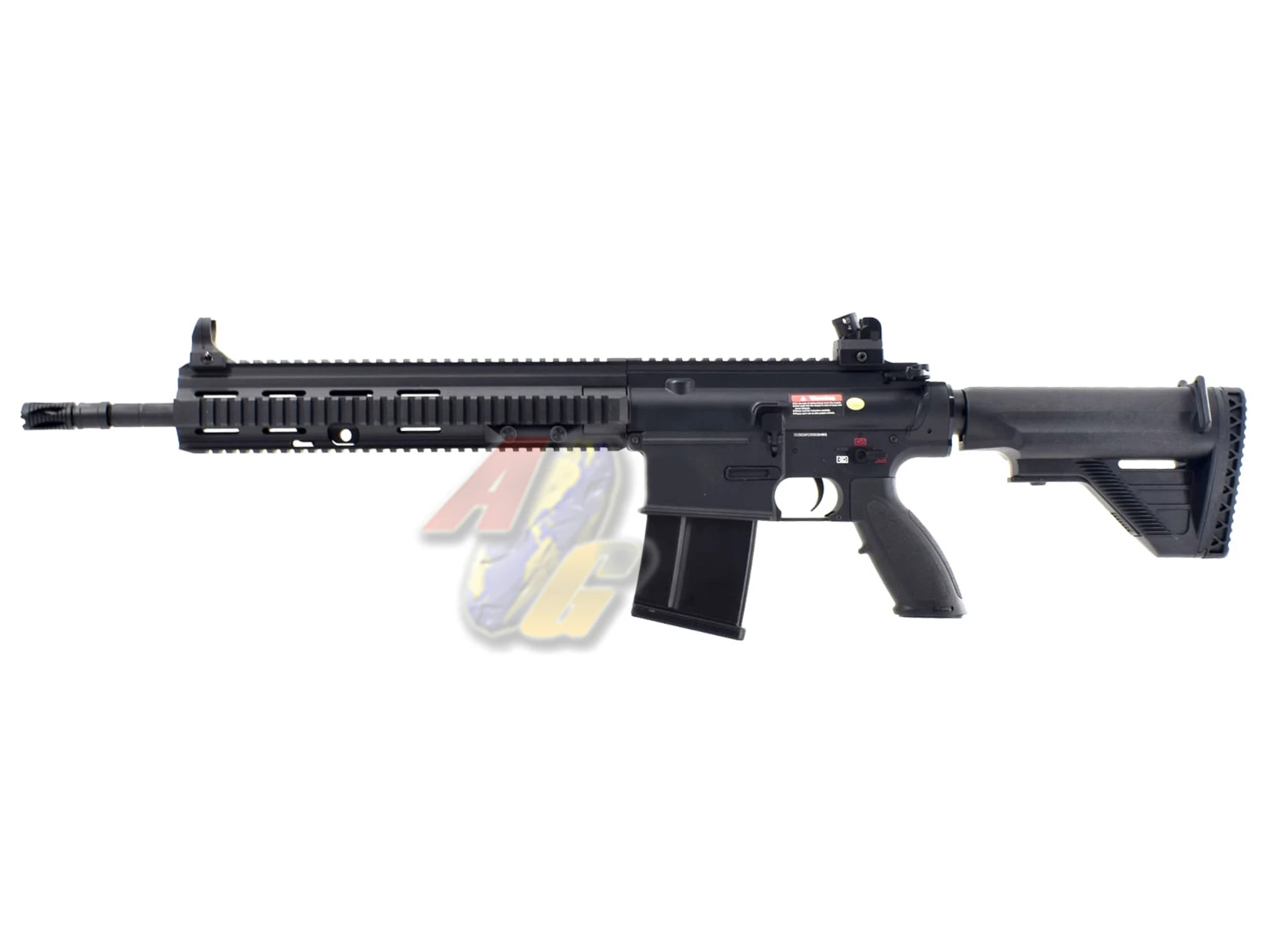 Golden Eagle 417 Full Metal AEG with Mosfet - 470 Rounds Hi-Cap MAG - Black