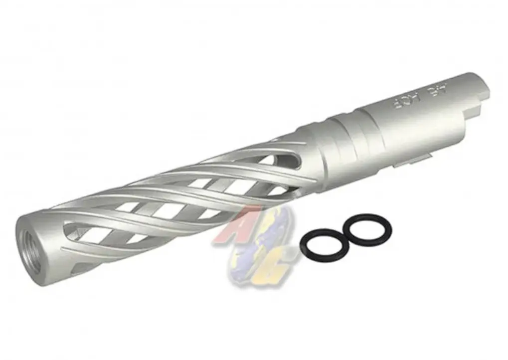 [5KU-GB-557-SV] 5KU 5.1 Aluminum Hollow Outer Barrel for Tokyo Marui Hi-Capa 5.1 Series GBB (Silver, 11mm+)