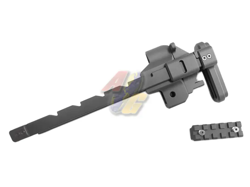 BOW MASTER/ GMF B Style 5 Position Buttstock 20mm Stock Adapter for Umarex/ VFC MP5/ HK53 GBB, Tokyo Marui MP5A5 AEG Next Gen.