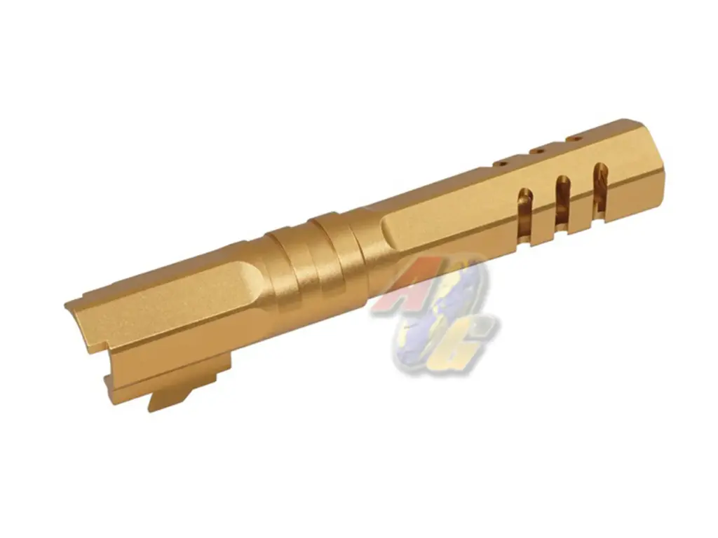 5KU 4.3 Aluminum Outer Barrel for Tokyo Marui Hi-Capa 4.3 Series GBB (Type 2, Gold, 11mm+)