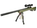 Snow Wolf M24 Civilian Type Airsoft Sniper with Scope and Bipod (OD/ Air-Cocking)