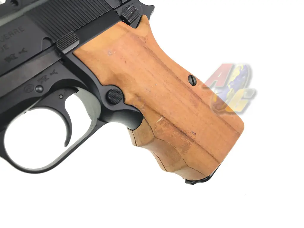 KIMPOI SHOP Carved Wood Grip for WE Hi-Power Browning GBB (Type B)