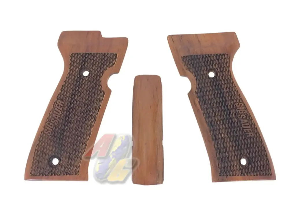KIMPOI SHOP Carved SIG Logo Wood Grip for Para Bellum P320 AXG GBB