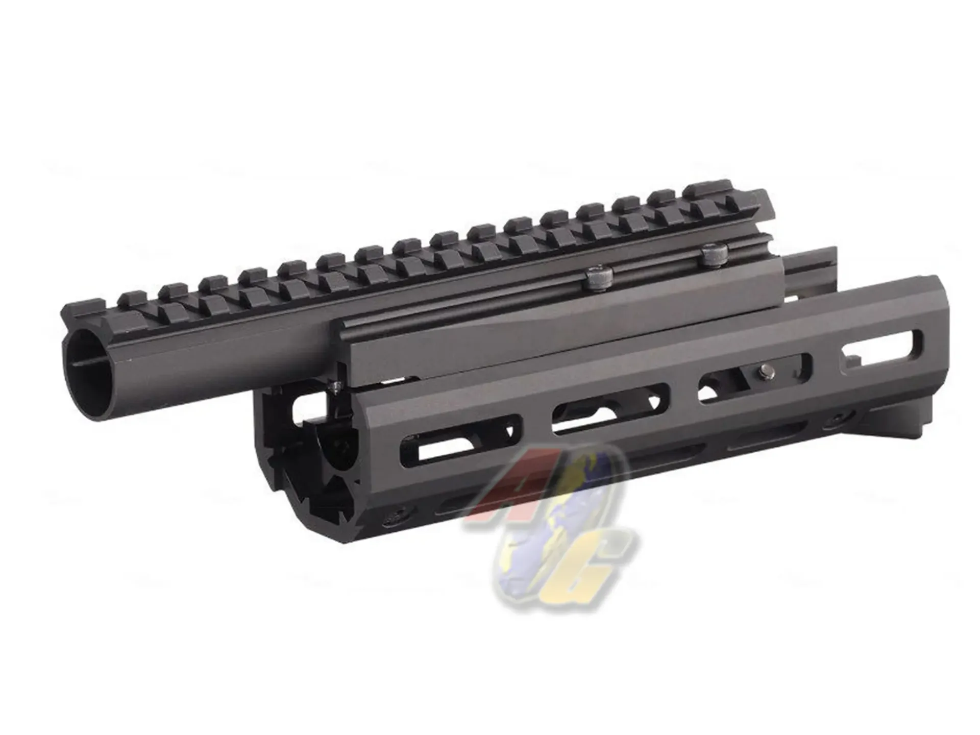 Hephaestus Tokyo Marui AK GBB M-Lok 6.5" Handguard Set with Railed Gas Tube - Type III Hard-Coat Anodized