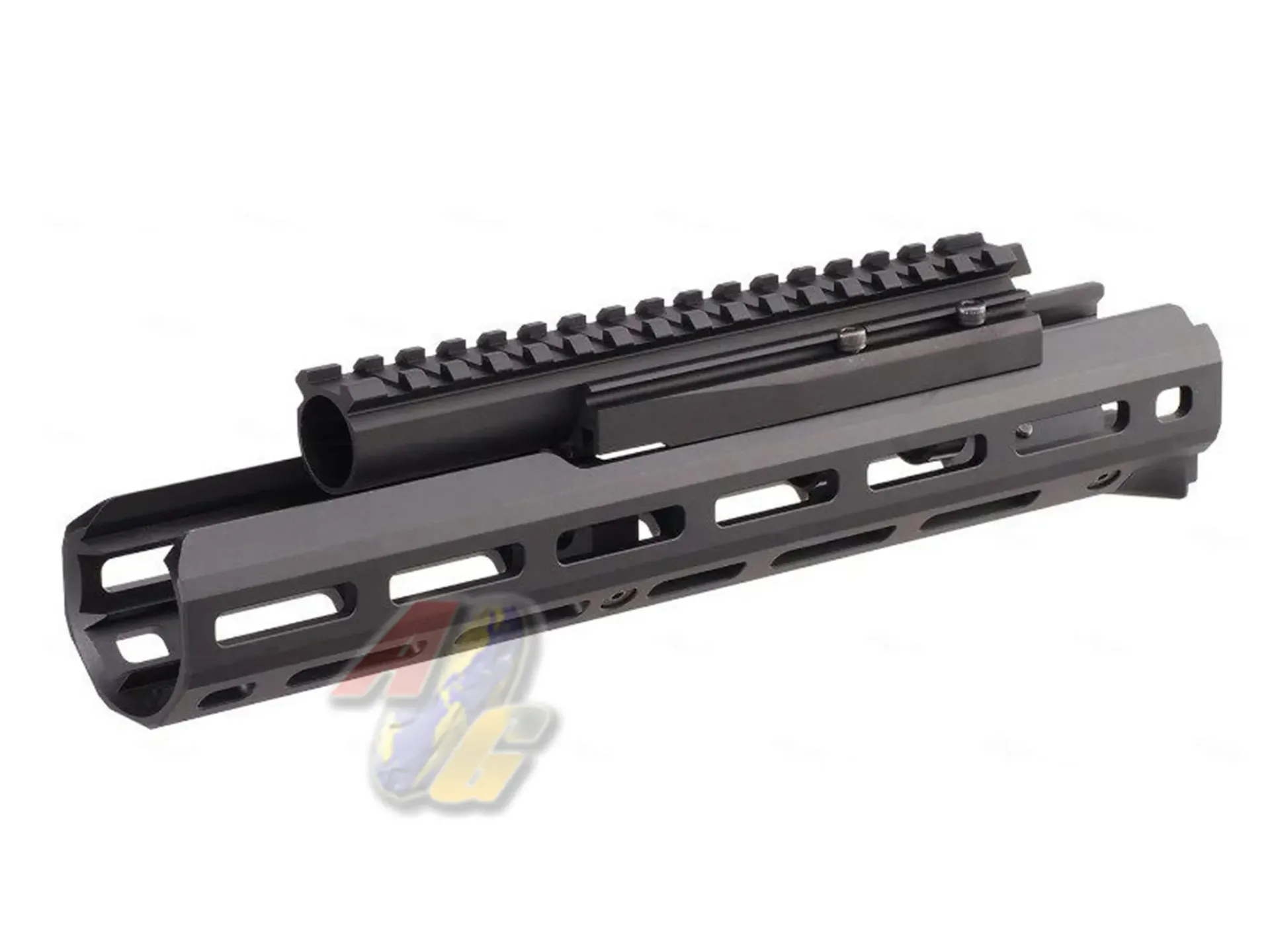 Hephaestus Tokyo Marui AK GBB M-Lok 10.5" Handguard Set with Railed Gas Tube - Type III Hard-Coat Anodized