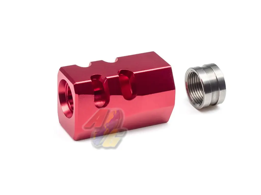 TTI Airsoft Type-B Compensator for TTI Airsoft TP22 Competition GBB - Red (14mm-)