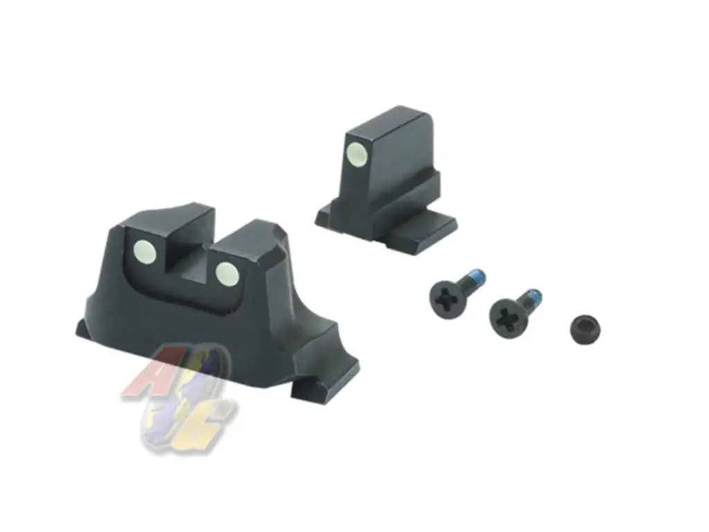 Guarder Steel Luminous Sight Set for Tokyo Marui M&P9L GBB (White)