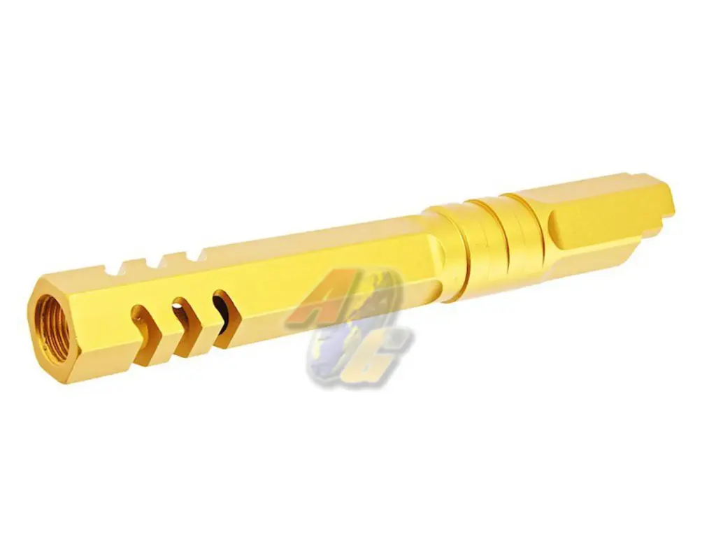 5KU 5.1 Aluminum Outer Barrel for Tokyo Marui Hi-Capa 5.1 Series GBB (Type 2, Gold, 11mm+)