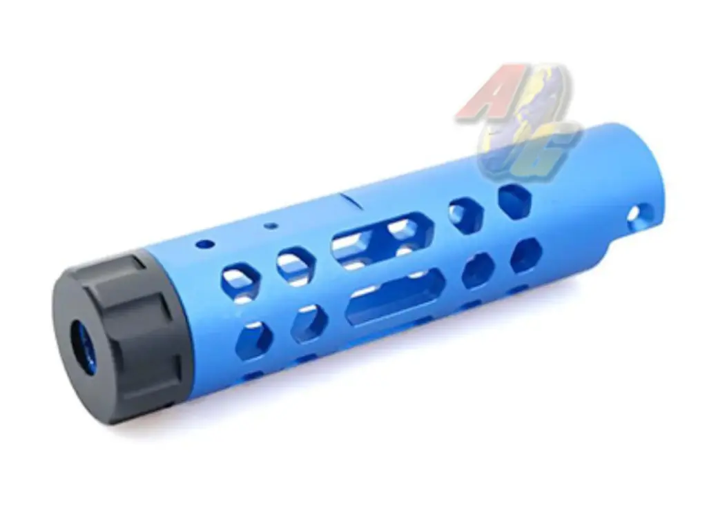 5KU CNC Aluminum Outer Barrel for Action Army AAP-01 GBB (Type A/ Blue)