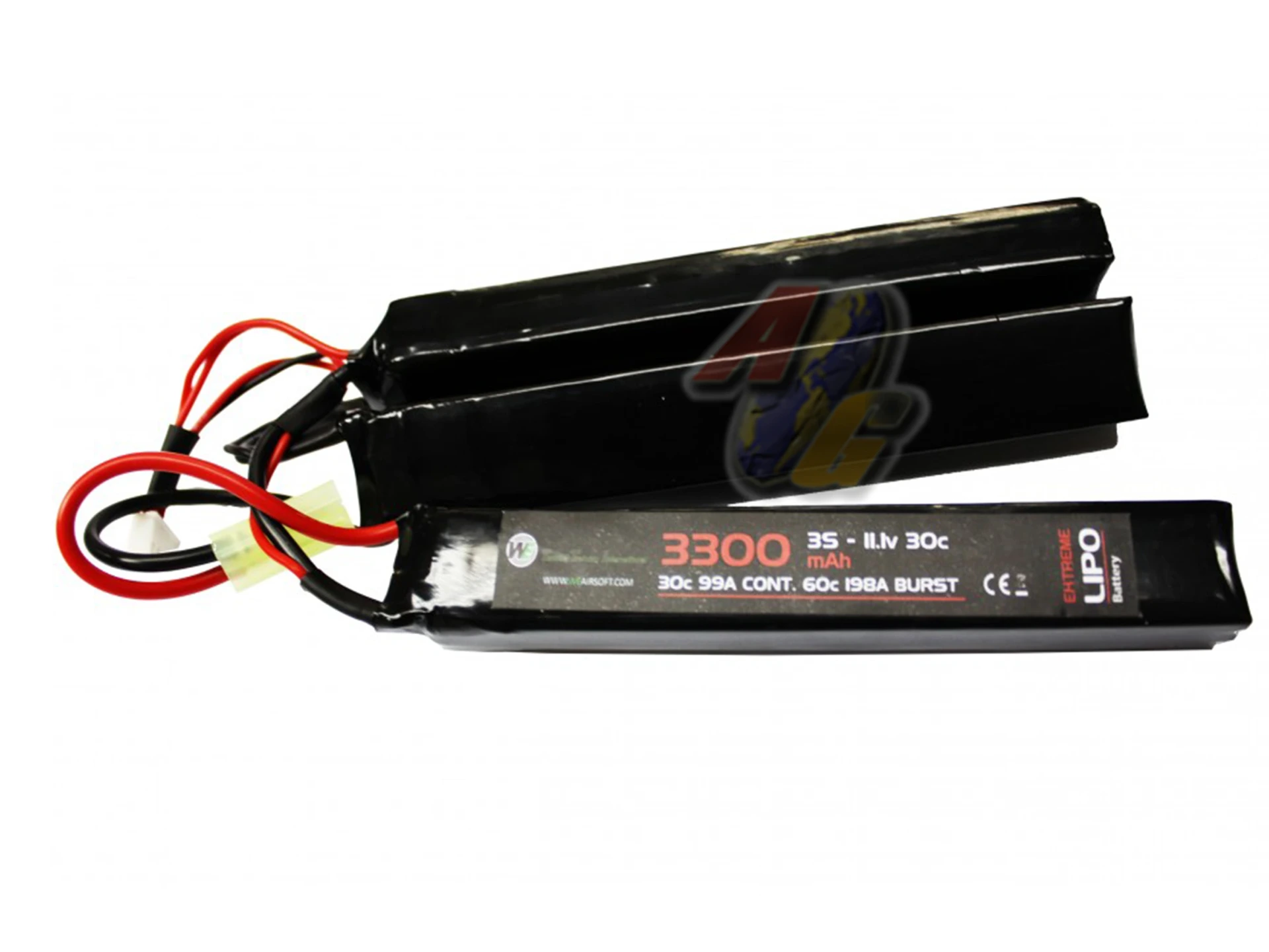 WE Lipo Battery 11.1v 3300mAh Nunchuck Stick Type - 30C