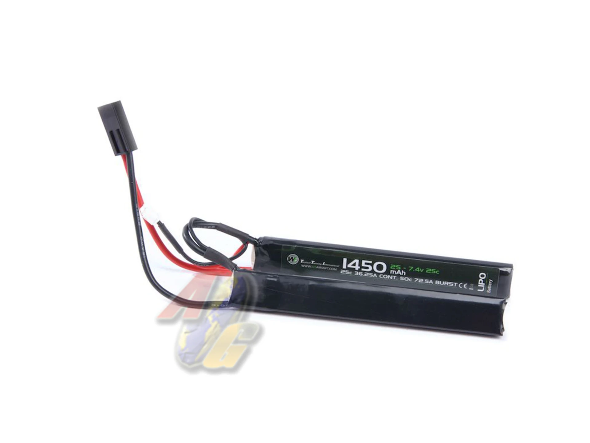 WE Lipo Battery 7.4v 1450mAh Nunchuck Stick Type - 25C