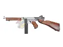 King Arms Thompson M1A1 Military AEG (Silver/ Real Wood)