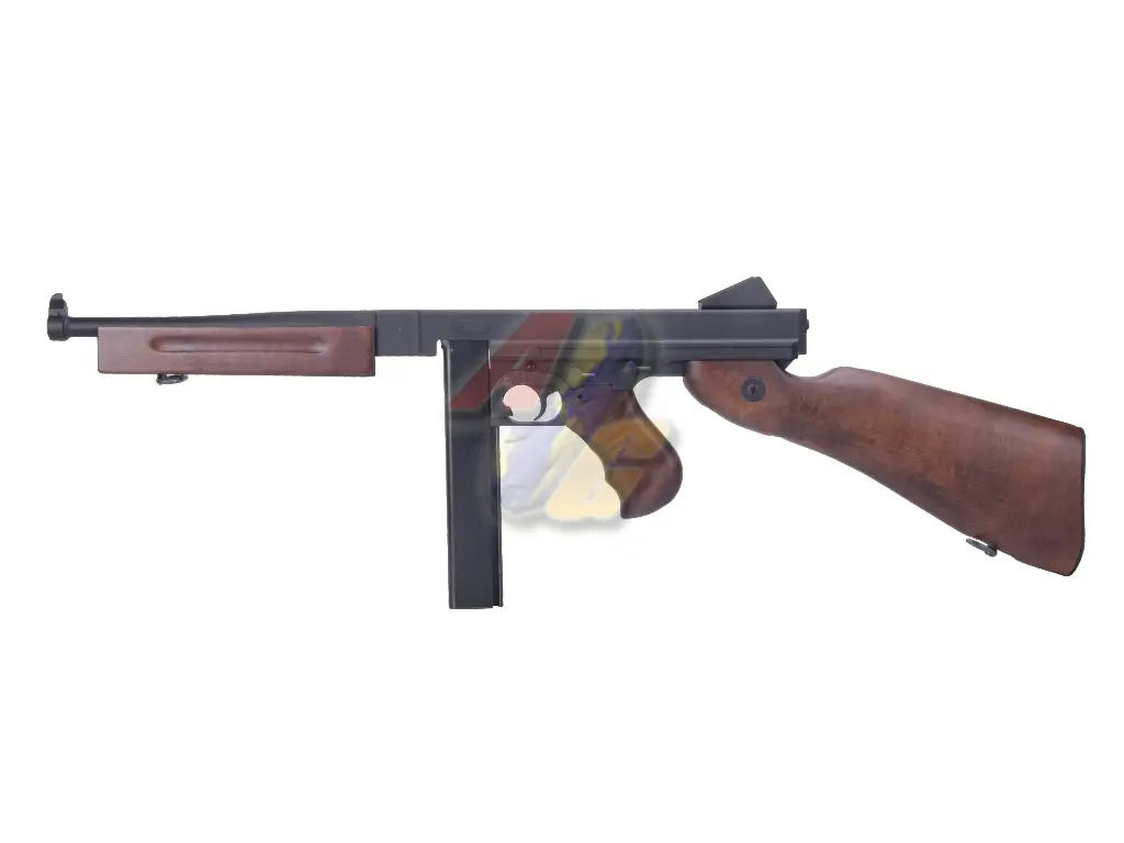 King Arms Thompson M1A1 Military AEG (Real Wood)