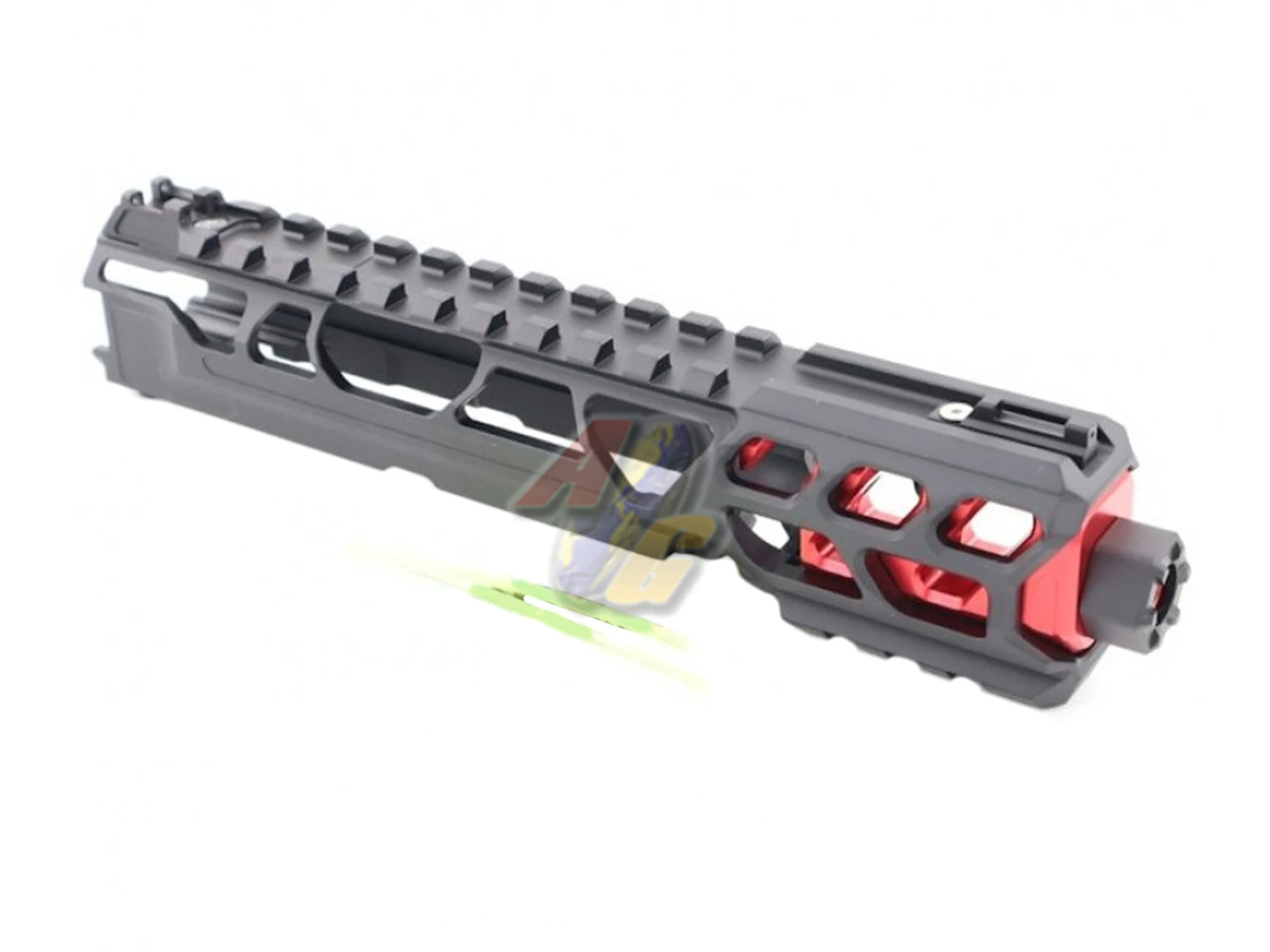 CTM Tac Fuku-2 CNC Aluminum Cut Out Upper Set Short Type for Action Army AAP-01 GBB - Black/ Red
