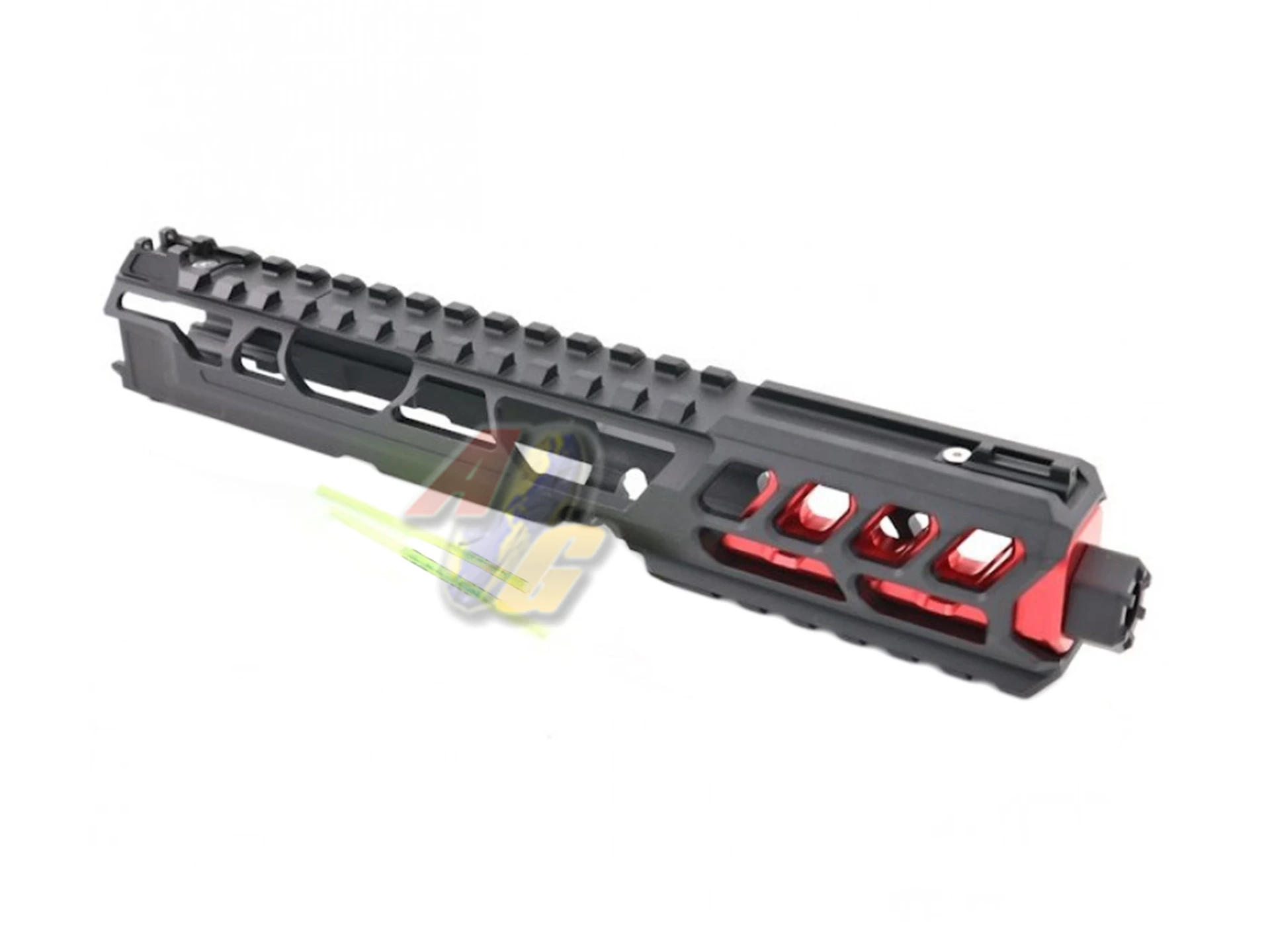 CTM Tac Fuku-2 CNC Aluminum Cut Out Upper Set Long Type for Action Army AAP-01 GBB - Black/ Red