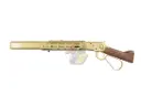 A&K M-Lok M1873 Sawed-Off Real Wood Gas Rifle with Silencer - Gold