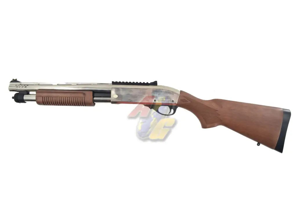 [GE-SG-8885-RW-SV] Golden Eagle M870 Gas Pump Action Shotgun - Silver