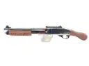 Golden Eagle Sawed-Off M870 Gas Pump Action Shotgun (Silver/ Real Wood)