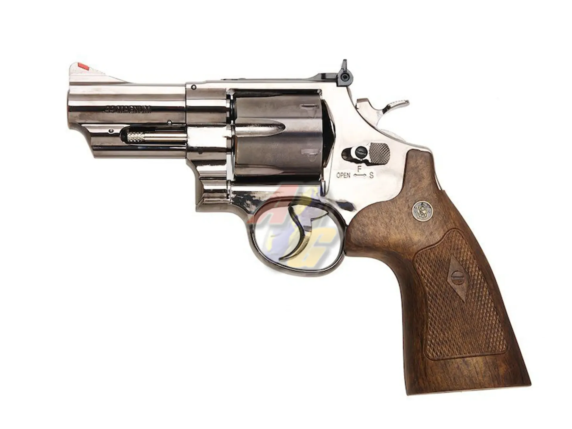 Umarex S&W M29 Co2 Revolver - 3 Inch, Titanium Black/ Brown Grip (by WinGun)