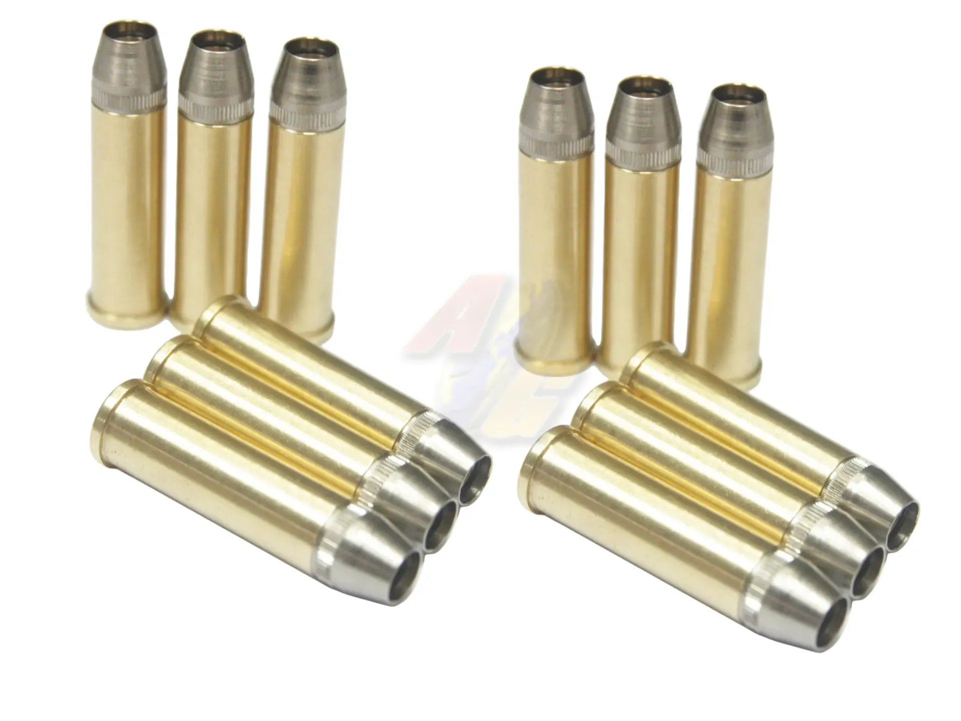 Gun Heaven Full Metal Brass Shells for Umarex SAA 6mm Co2 Revolver - 12 Pcs