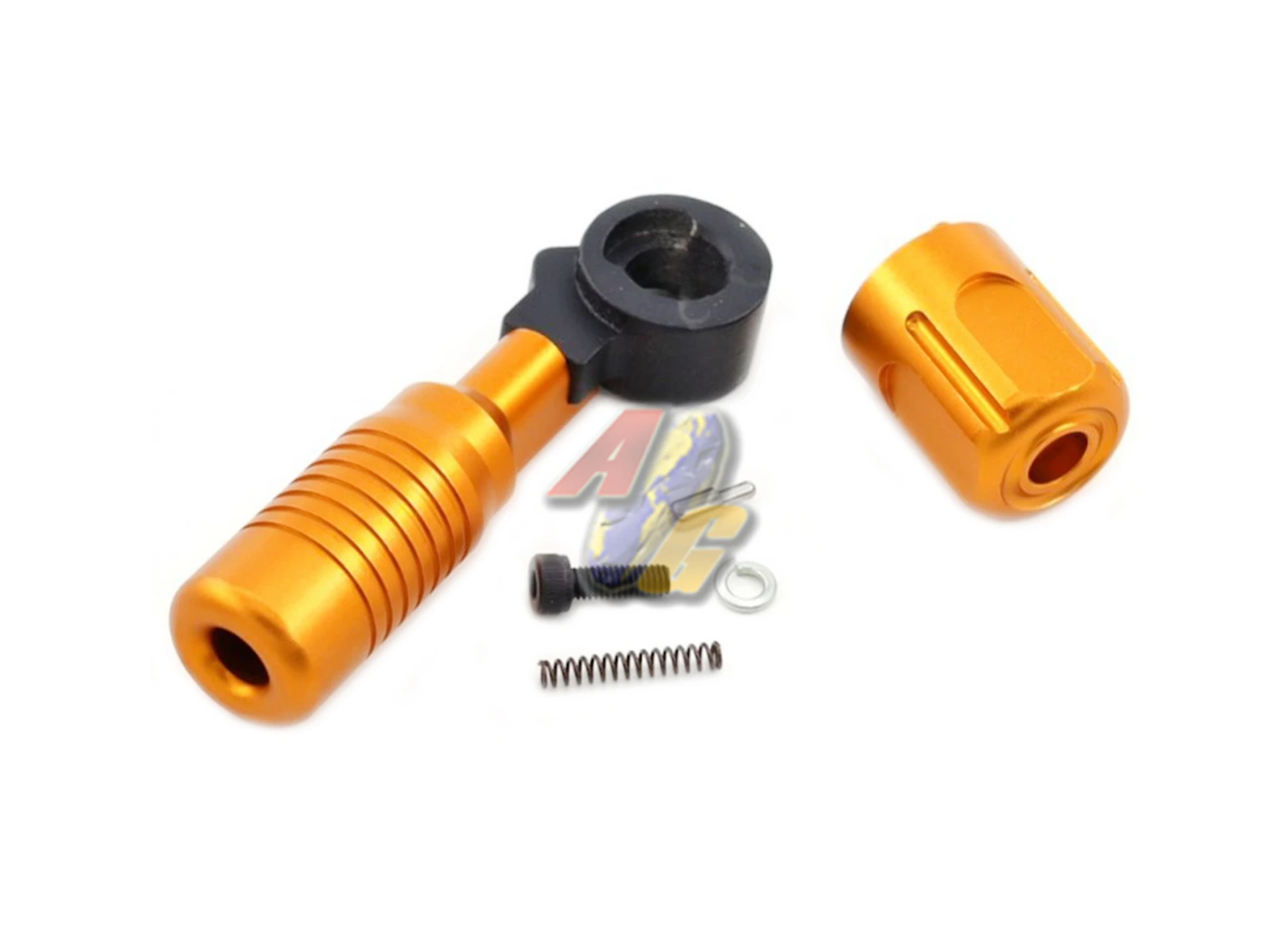 SLONG VSR-10 Twisted Solid Bolt Handle with End Cap - Gold (Right and Left Hand)