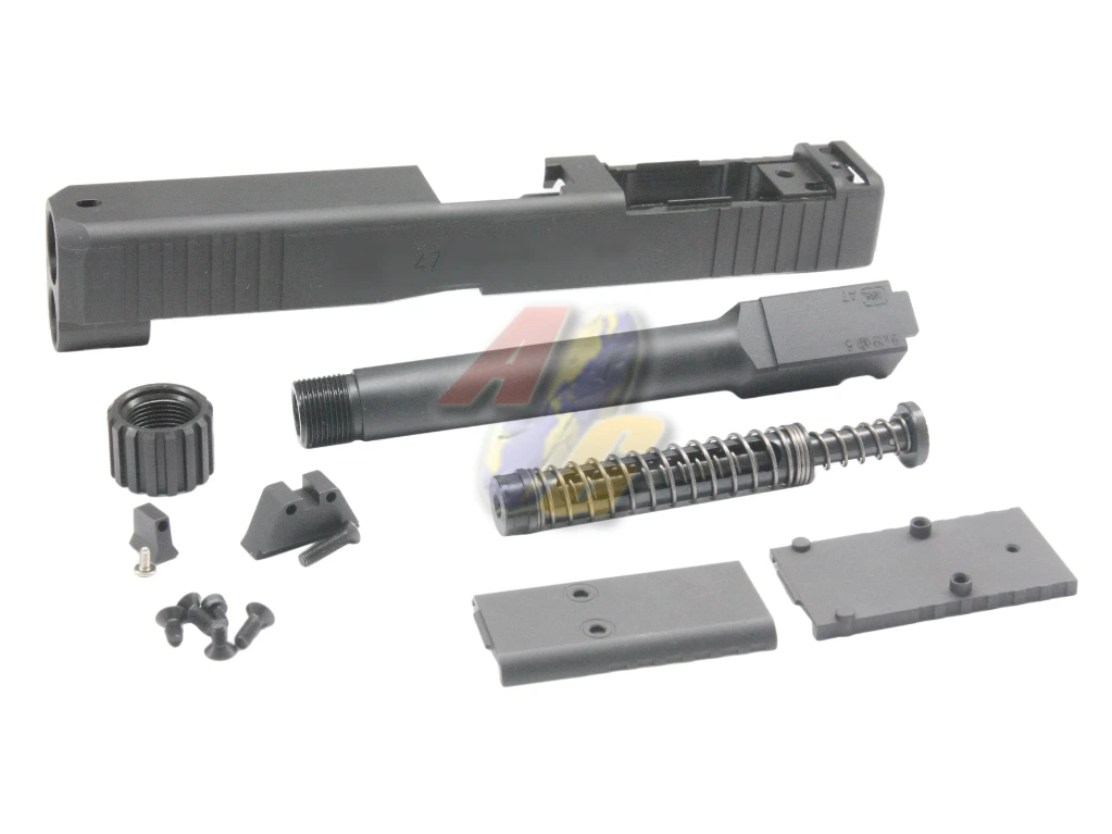 [JIN-PSF-G47-MOS-BK-T] Jin Airsoft G47 Steel MOS Slide Set for Umarex/ VFC Glock 45 GBB - Thread Barrel Version (BK)