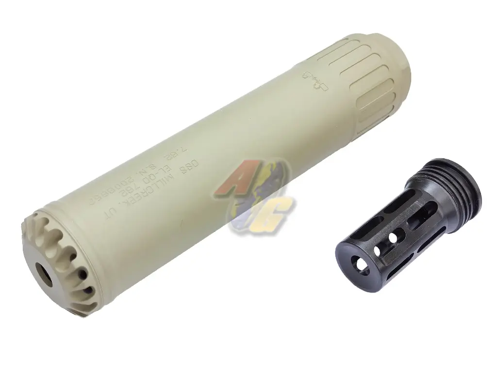 Angry Gun Tornado Dummy Silencer with Tornado M110A1 SDMR Flash Hider (Acetech Blaster Module Tracer Ver.) - FDE