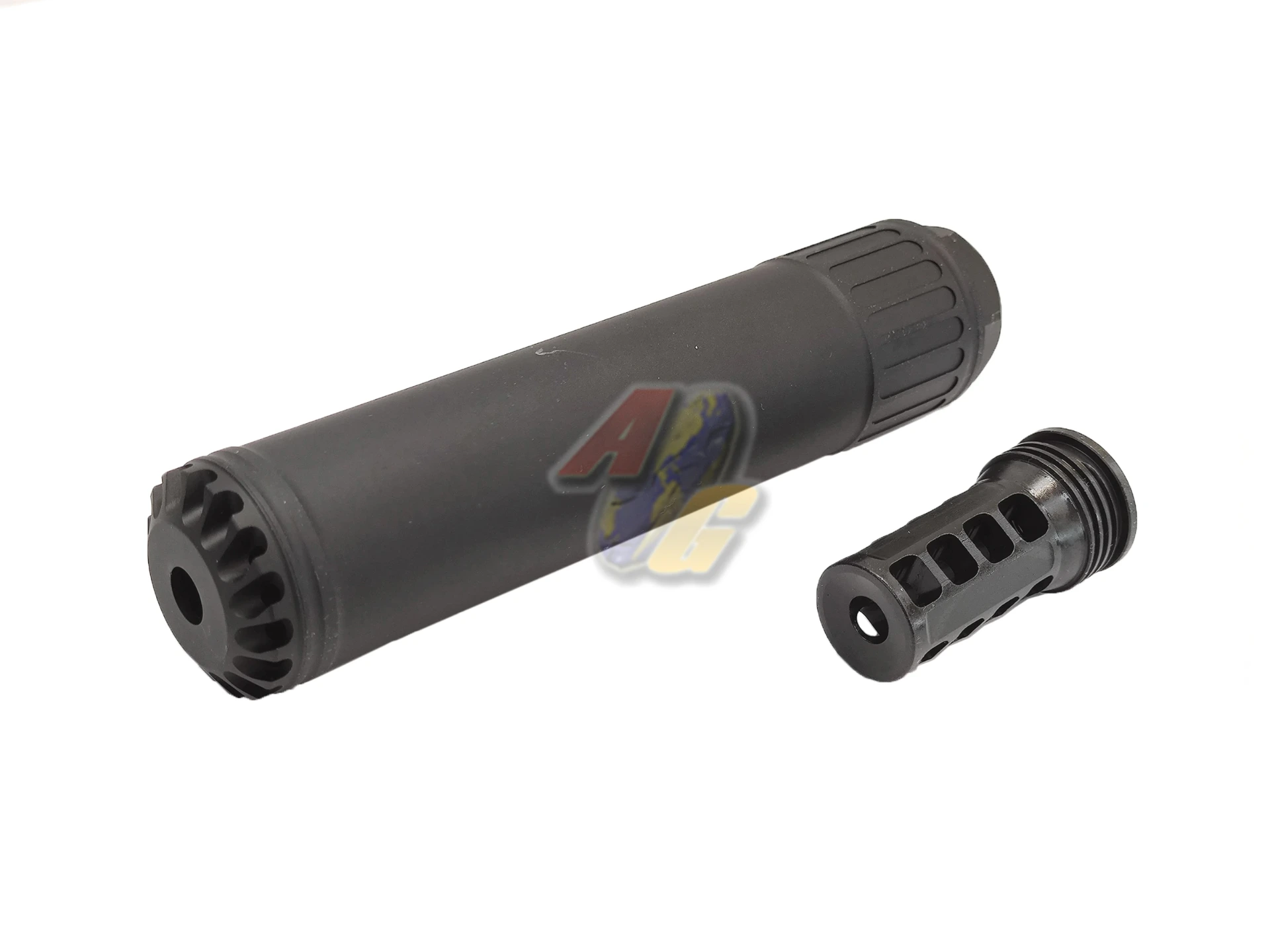 Angry Gun Tornado Dummy Silencer with Tornado AR Flash Hider - Acetech Blaster Module Tracer Ver. (Black)