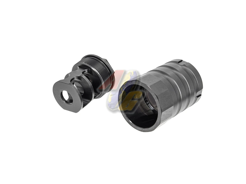 RGW X12 Style Airsoft Muzzle Brake with Blast Shield (14mm-)