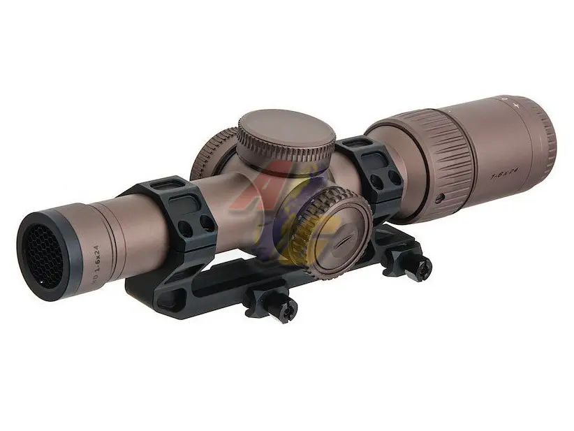ARES 1-6 x 24 Illuminated Airsoft Scope with Scope Mount (Bronze)