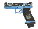WE G17 Gen5 Secret Ver Metal Slide GBB Pistol - Camo Blue