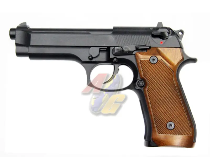 WE M92 GBB ( Full Metal, BK, Brown Grip )