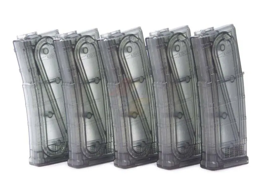 ARES 140 Rounds M16 Mid Cap Magazine for M4/ M16 AEG Series (5 pcs) (Transparent)
