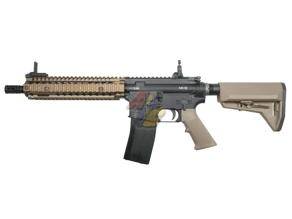 EMG Daniel Defense Licensed MK18 GBB (9" Rail, Black/ Dark Earth) (by King Arms)