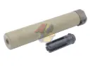 5KU SOCOM 762 QD Mock Airsoft Suppressor Version.2 (Tan/ 14mm-)