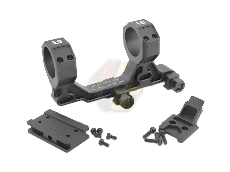 Airsoft Artisan BO Style 30mm Modular Mount for 20mm Rail with T1/ T2 Adapter (Black)