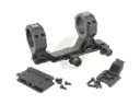 Airsoft Artisan BO Style 30mm Modular Mount for 20mm Rail with T1/ T2 Adapter (Black)