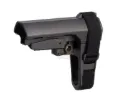 Double Bell Stabilizing Stock for M4 Airsoft Rifle Series - Black