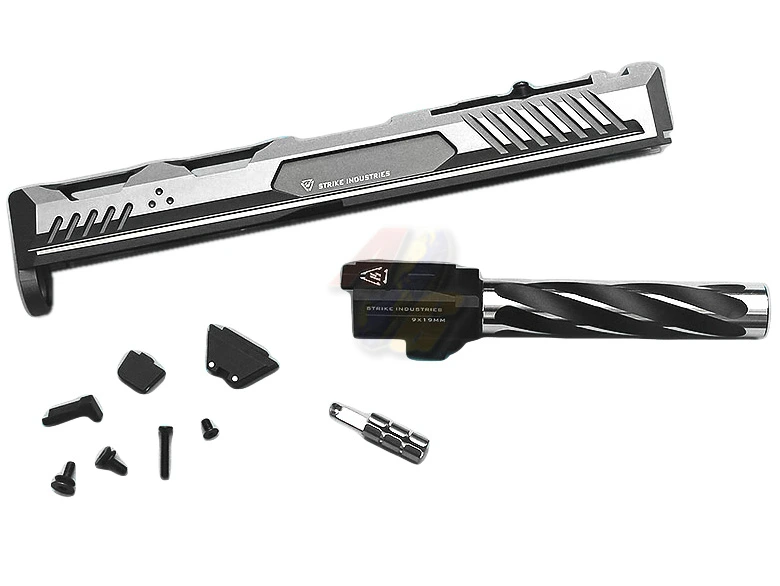 [GP-EMG-PP12-NR] EMG Strike Industries ARK Aluminum Slide Set for Umarex/ VFC Glock 17 Gen.4 GBB - Grey