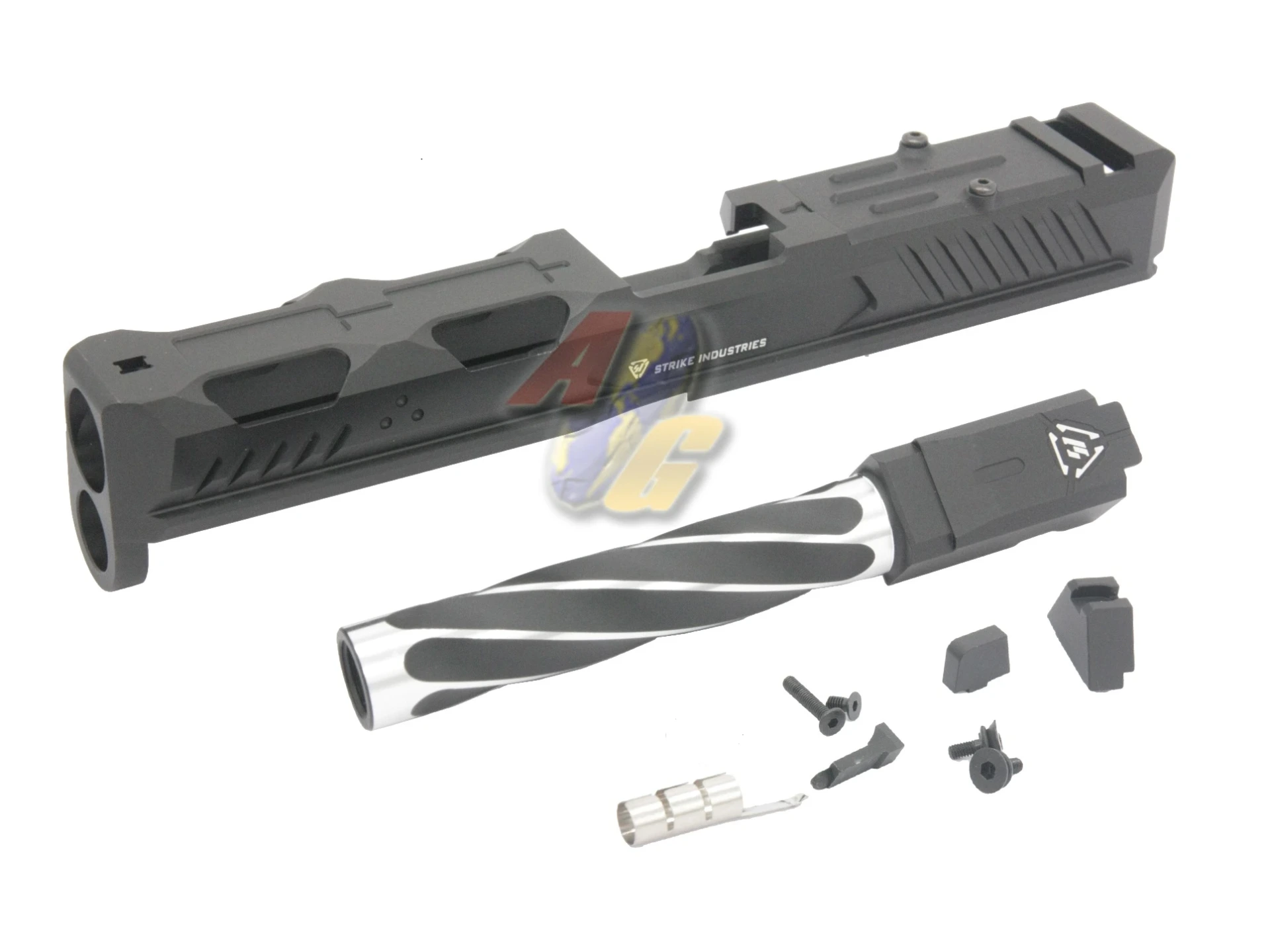 [GP-EMG-PP10-NR] EMG Strike Industries ARK Aluminum Slide Set for Umarex/ VFC Glock 17 Gen.4 GBB - BK (by G&P)