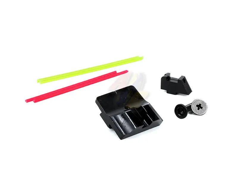 GunsModify W Style Steel CNC Fiber Optic Sight Set for Tokyo Marui/ WE G Series GBB