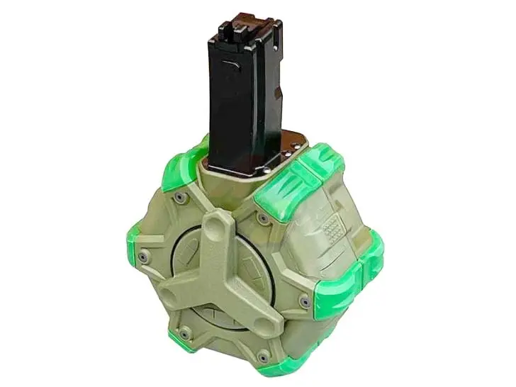 WE Adaptive 350 Rounds Drum Magazine for WE MP5 GBB Series - OD